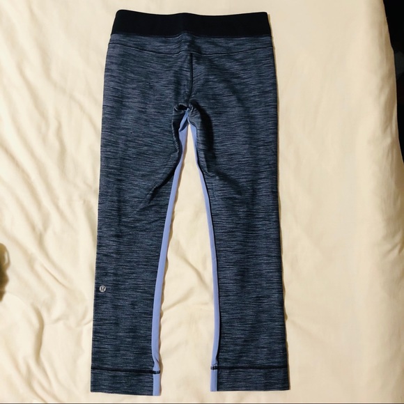 Lululemon two tone straight cropped leggings - Picture 8 of 9